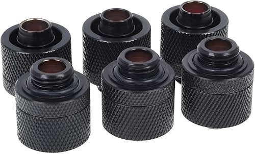 Alphacool HF G14 38 pulgadas ID x 58 pulgadas de diámetro exterior - Negro profundo - Paquete de seis (17389)