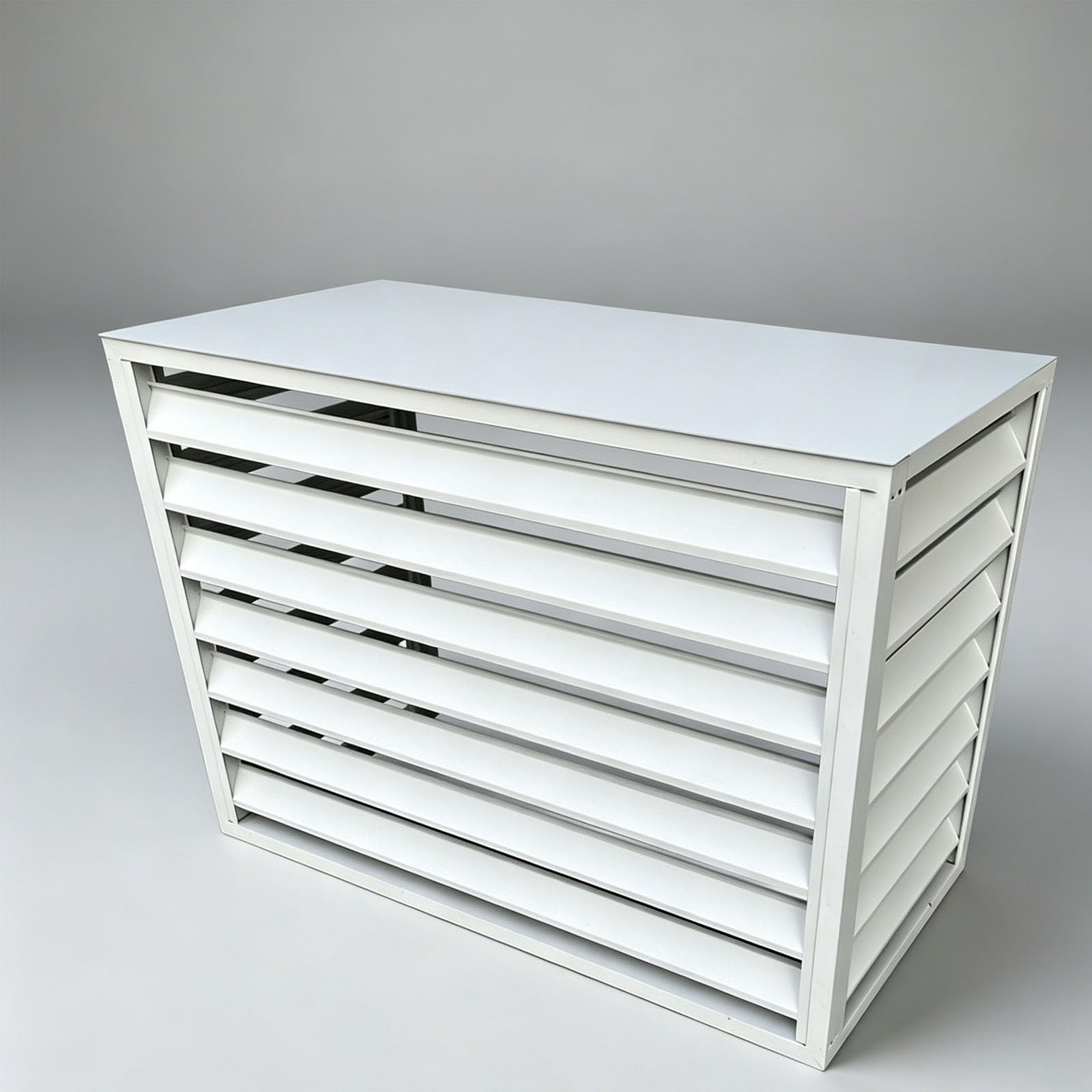 MDEUFYWEGB Aluminum heat pump and air conditioner covers, outdoor air conditioner unit covers, mini split condenser fences, backyard equipment sunshades.(A,100 * 70cm/39.4 * 27.6in)