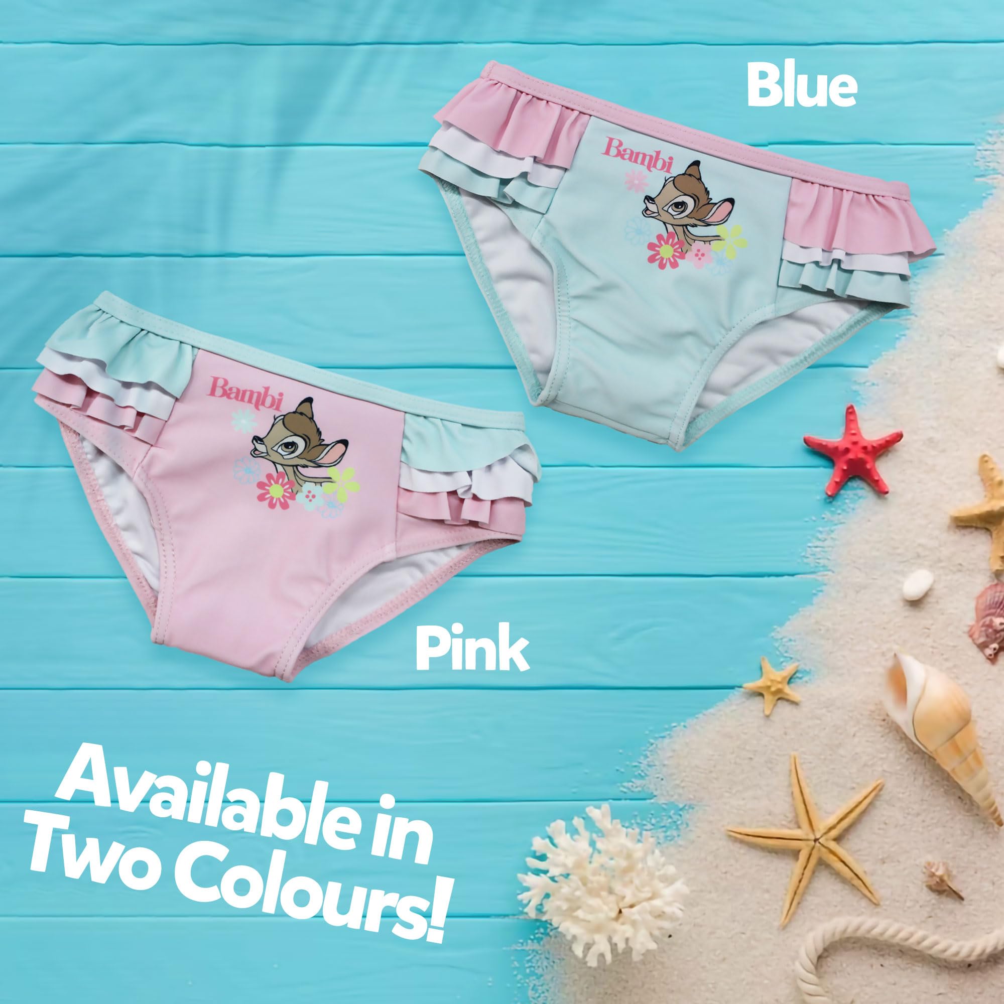 Disney Bambi 6654 - Bañador de playa para bebé niña, rosa claro, 18 Meses