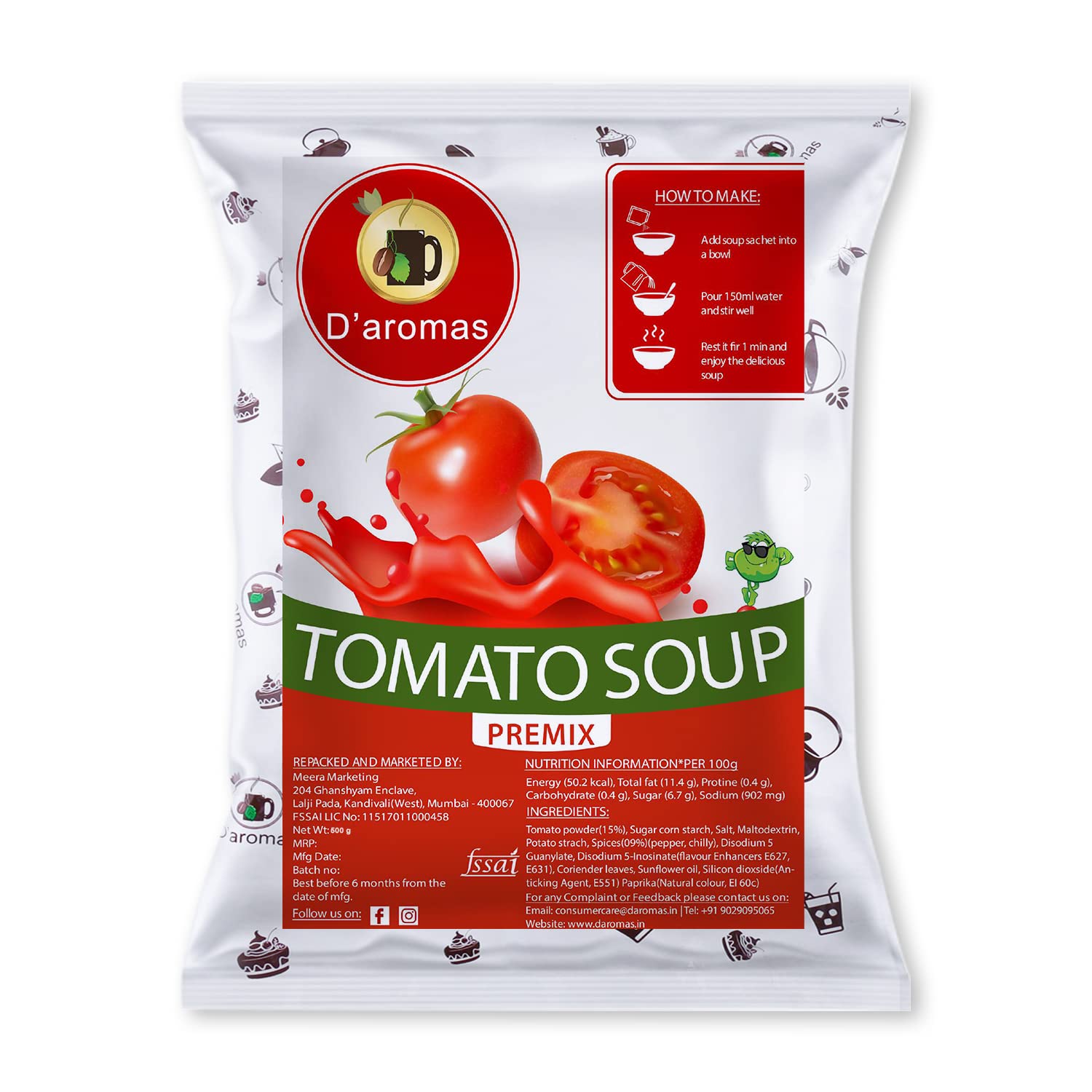 Daromas Instant Reg Tomato Soup 1kg, Instant Premix Mix Powder|Ready To Cook| No Artificial Flavour & Colour|Healthy Soup (B0C6MDQ1DM) Amazon Price History, Amazon Price Tracker