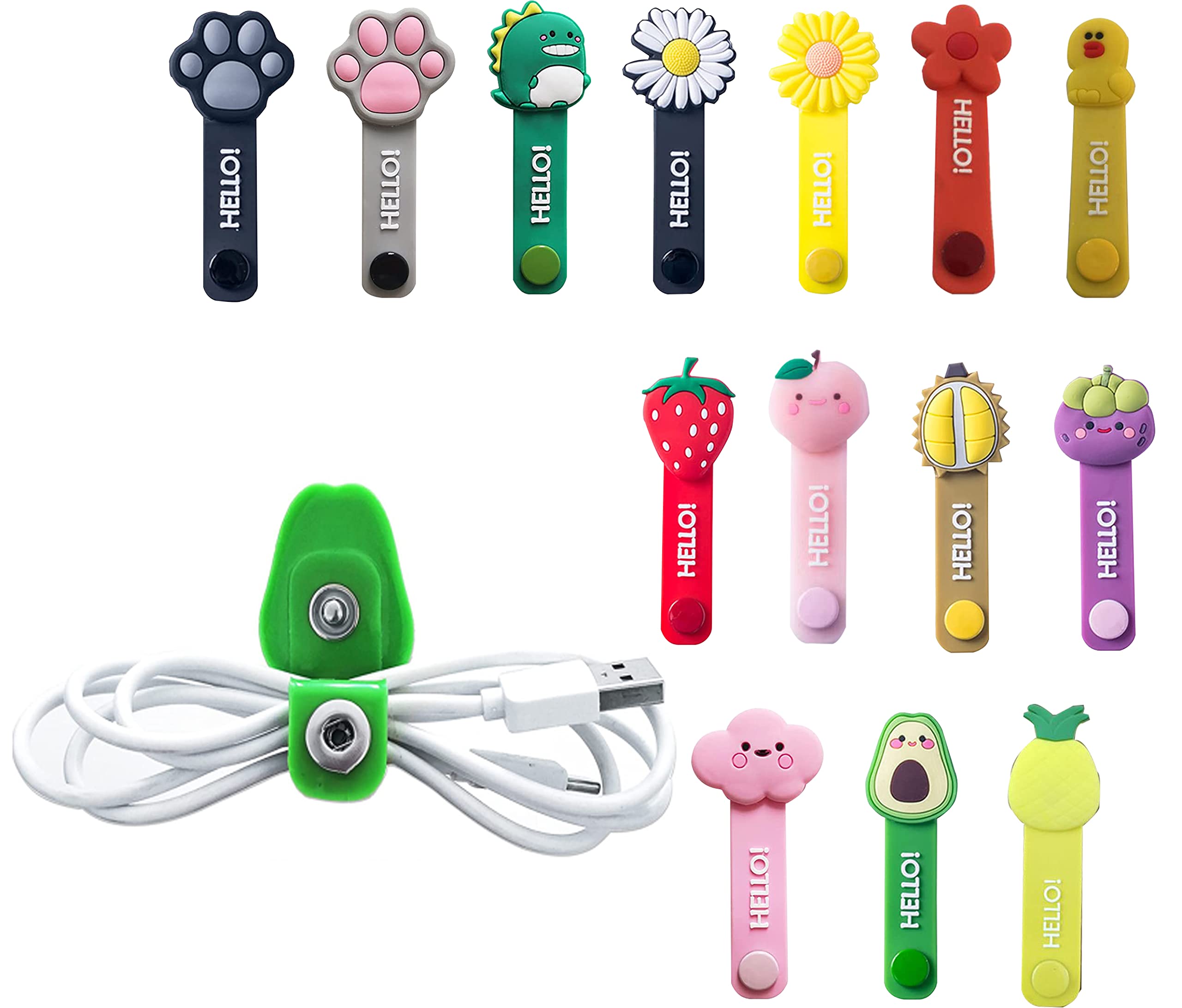 Amazon.co.jp: コード まとめる WiViVi 14個入り 強力なバインディング