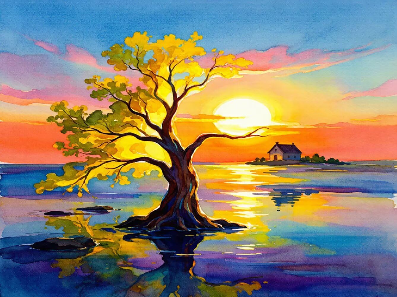 Diamond Painting Adulti Tramonto Diamond Painting Kit 110x80cm F-17065