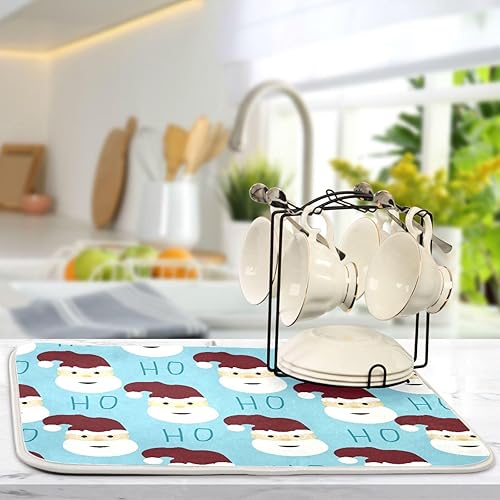 Miniatura 5 de Santa Claus Ho Dish Mat Kitchen Counter Drain Matt Tapete Para Cocina 16'' x 18''