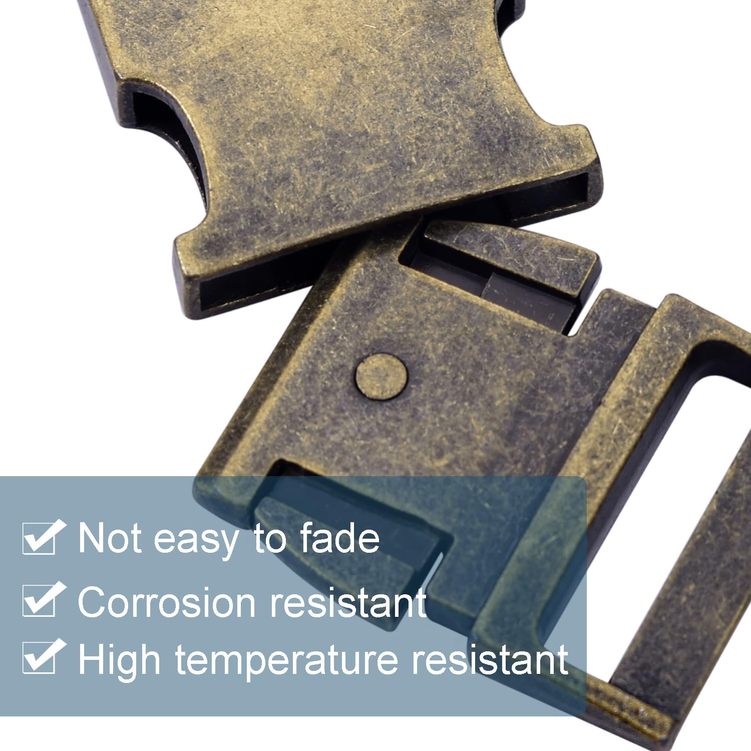 CooBigo Metal Side Release Buckle Webbing Buckle Paracord Bracelet Clasps for Leather Strap Dog Collars Harness Belt - Image 7