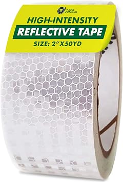 High Intensity Retro Reflective Tape HXREF [1 Roll] 2" 50mm x 10 yds White