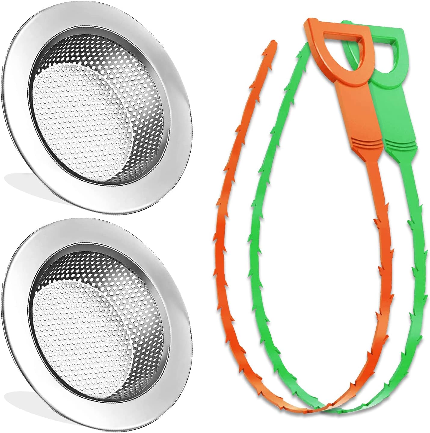 Sink Strainer, 2Pcs Sink Drain Strainer Diameter 4.5 Inch Rust Free