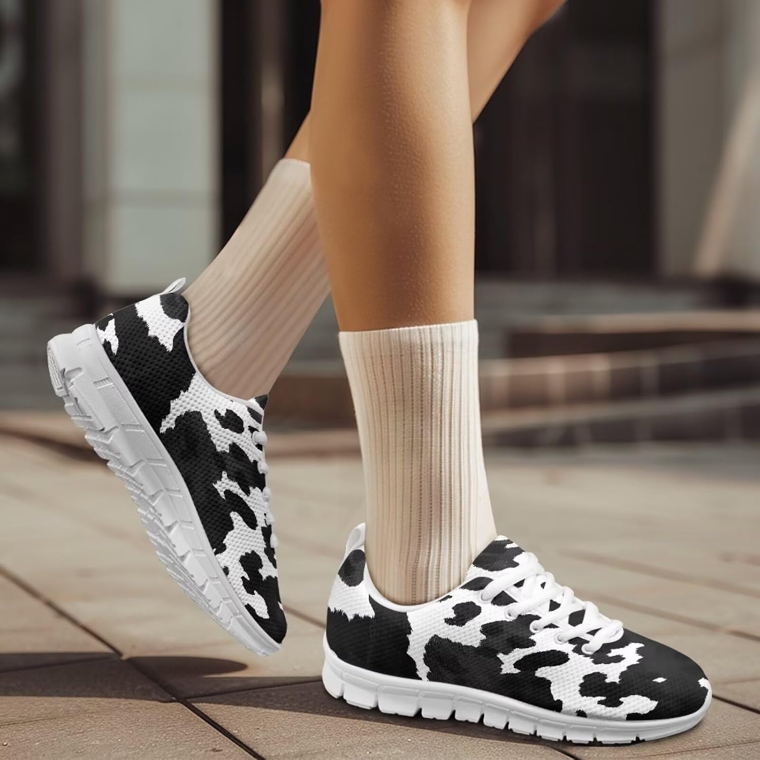 Women's Road Running Shoes Aztec Women Tennis Shoes Comfy Sneakers