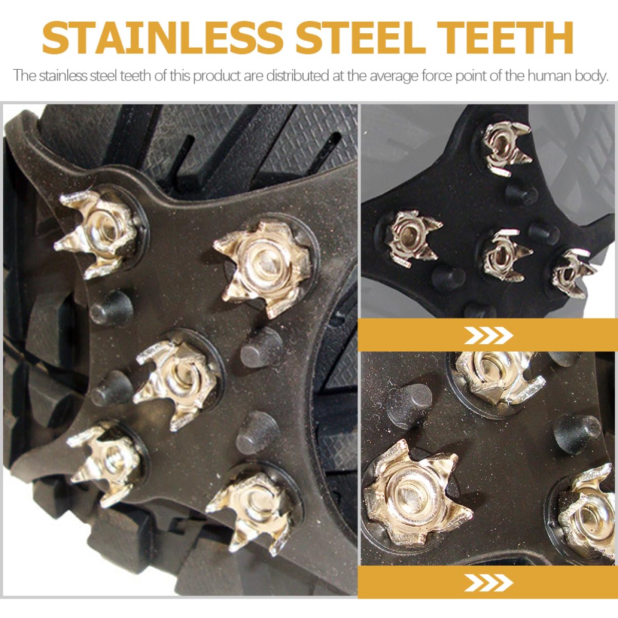 Holibanna Ice Cleats for Shoes and Boots Snowfield Crampon Portable Shoes Grips Traction Spikes Non-Slip Cleats