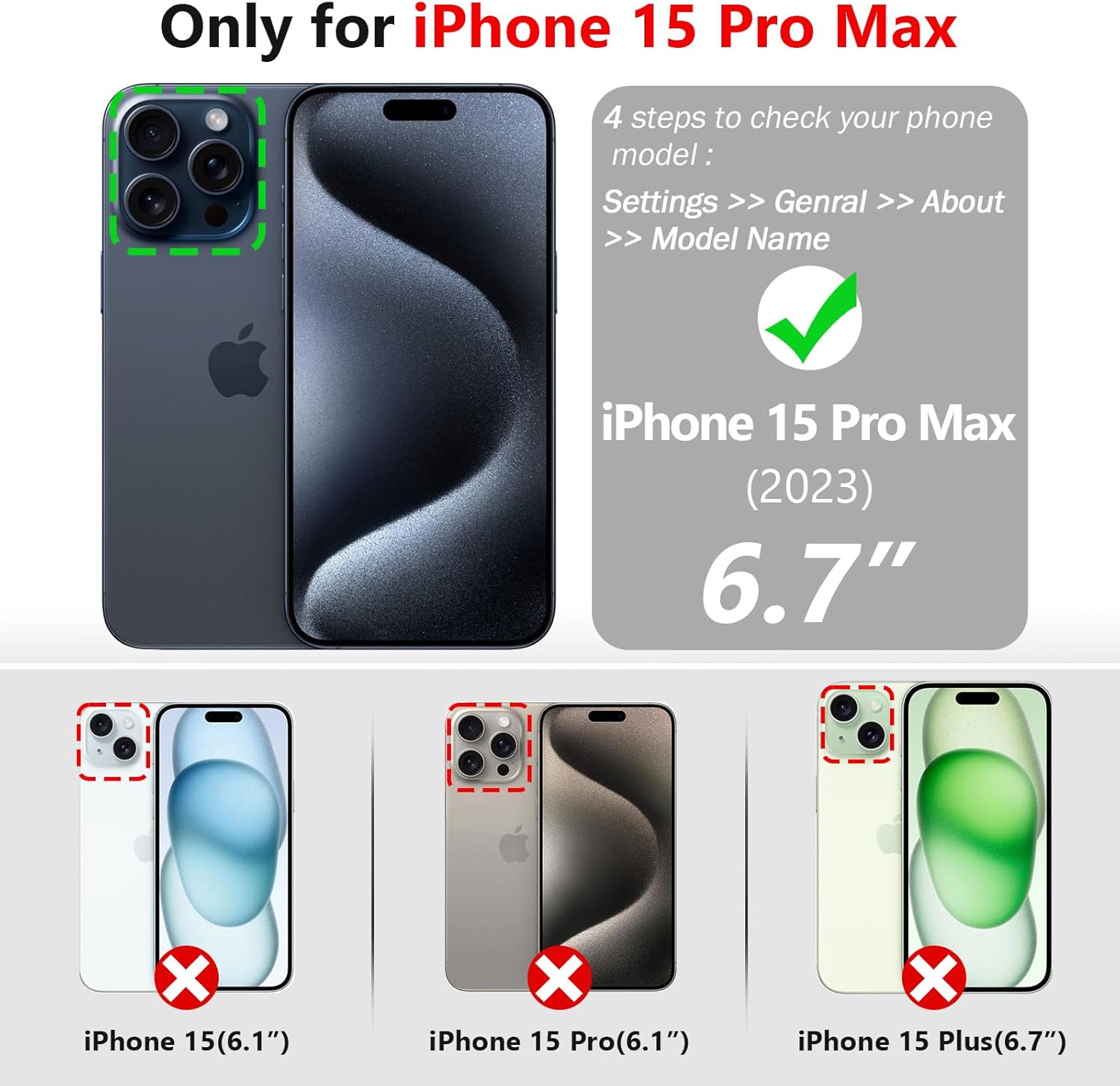 Varikke for iPhone 15 Pro Max Wallet Case Detachable with Card Holder for Women, Fashion Glitter Leather Strap Magnetic Flip Wallet Removable Phone Case Cover for iPhone 15 Pro Max 6.7", Mint Green - Image 2