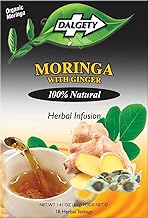 Dalgety Moringa with Ginger Herbal Infusion 40g Cartons 100% Natural, Caffeine Free Tea – Our Ginger and Smooth Moringa Flavour is Packed with Unique Health Benefits (3 Pack - Total 54 Teabags)