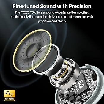 Amazon.com: TOZO T6 Wireless Earbuds, Bluetooth 5.3 Ear Buds