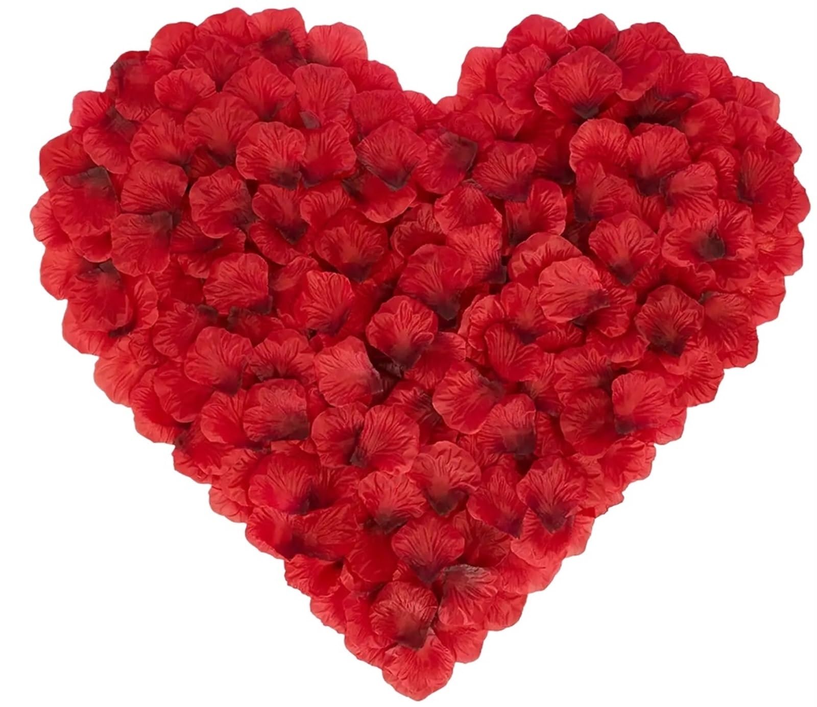 3000 Stück rote Rosenblätter for eine romantische Nacht, künstliche Seide, Valentinstagsblume for ihn, Raumdekoration, Hochzeit, Bad den Tischaufsatz, Geburtstag(Red)