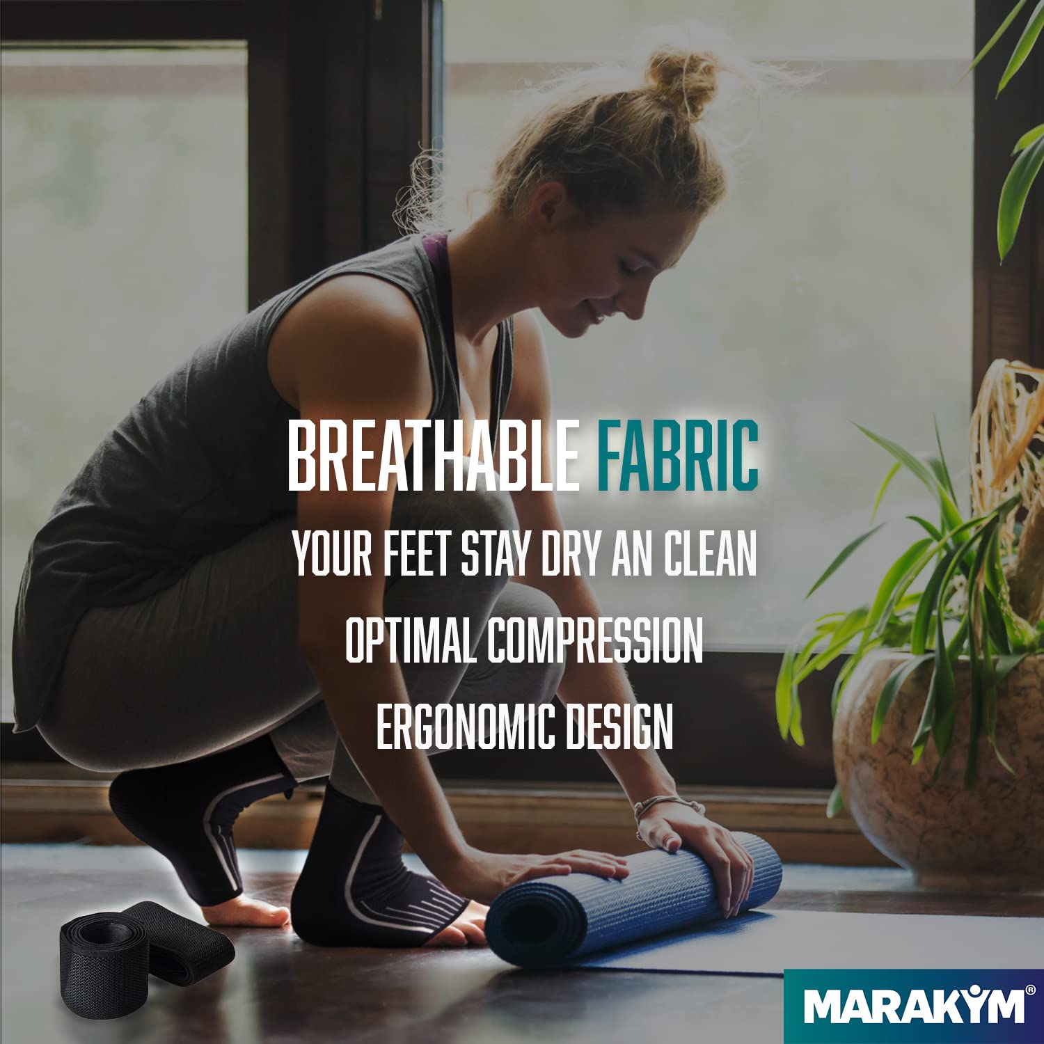 Premium Compression Calcetines para hombres y mujeres - Envoltura médica de compresión para el tobillo - Mangas de soporte para la prevención de lesiones y el alivio del dolor - Paquete de 2