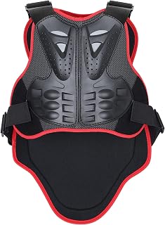 PELLOR Sports Chest Back Spine Chest Protector Vest Anti-Fall Motorcycle Protective Gear Motocross Dirt Bike Body Guard Vest for Cycling Skiing Riding Skateboarding