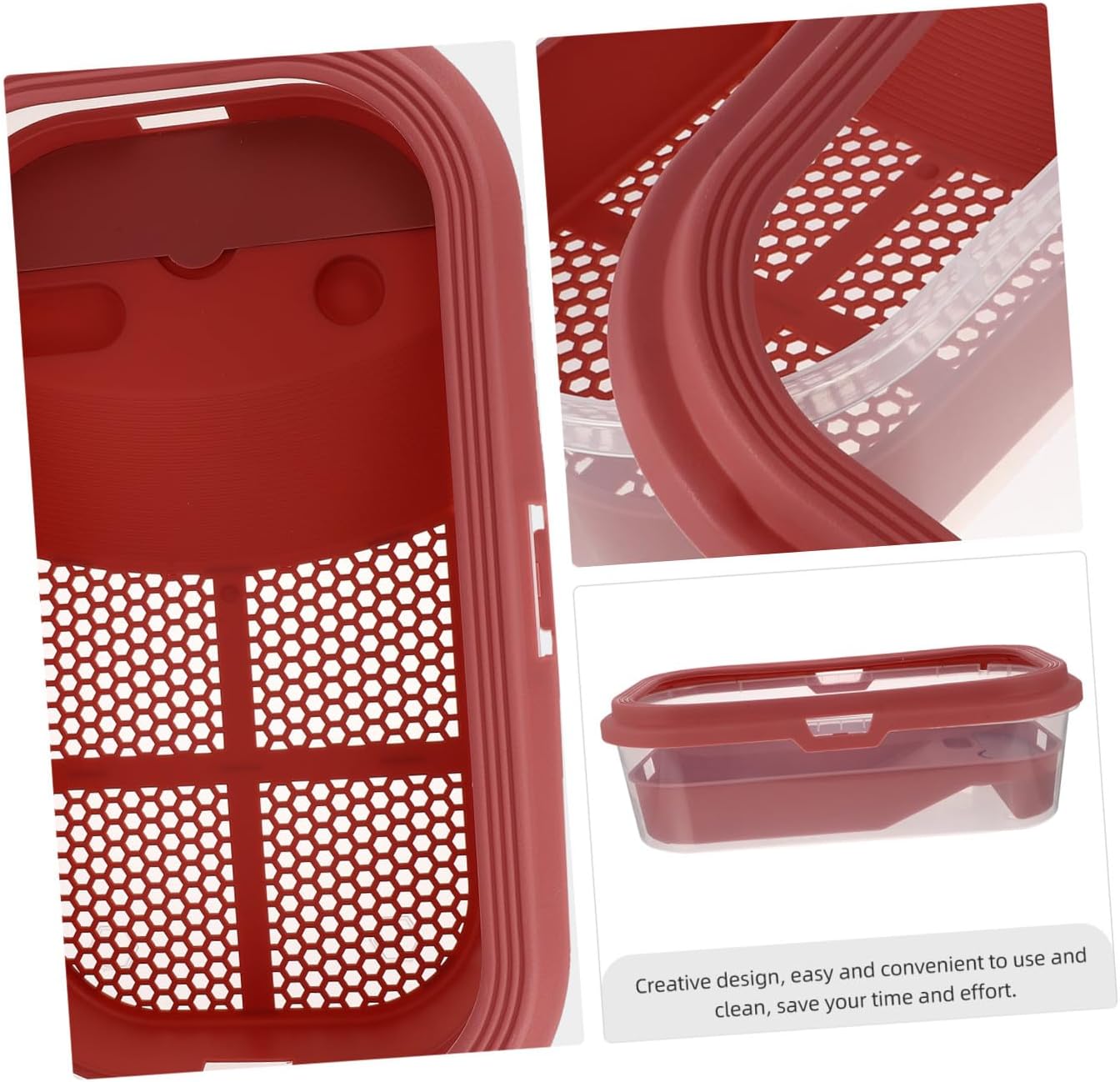 Large Plastic Tortoise Tank with Terrace Turtle Feeding and Basking Aquarium Durable Turtles Frogs and Lizards Pink