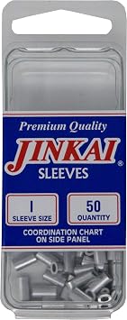 JINKAI Fluorocarbon/Monofiliment Leader Crimping Sleeves 50 Pack Mono Fluoro Leader Crimp Sleeve I