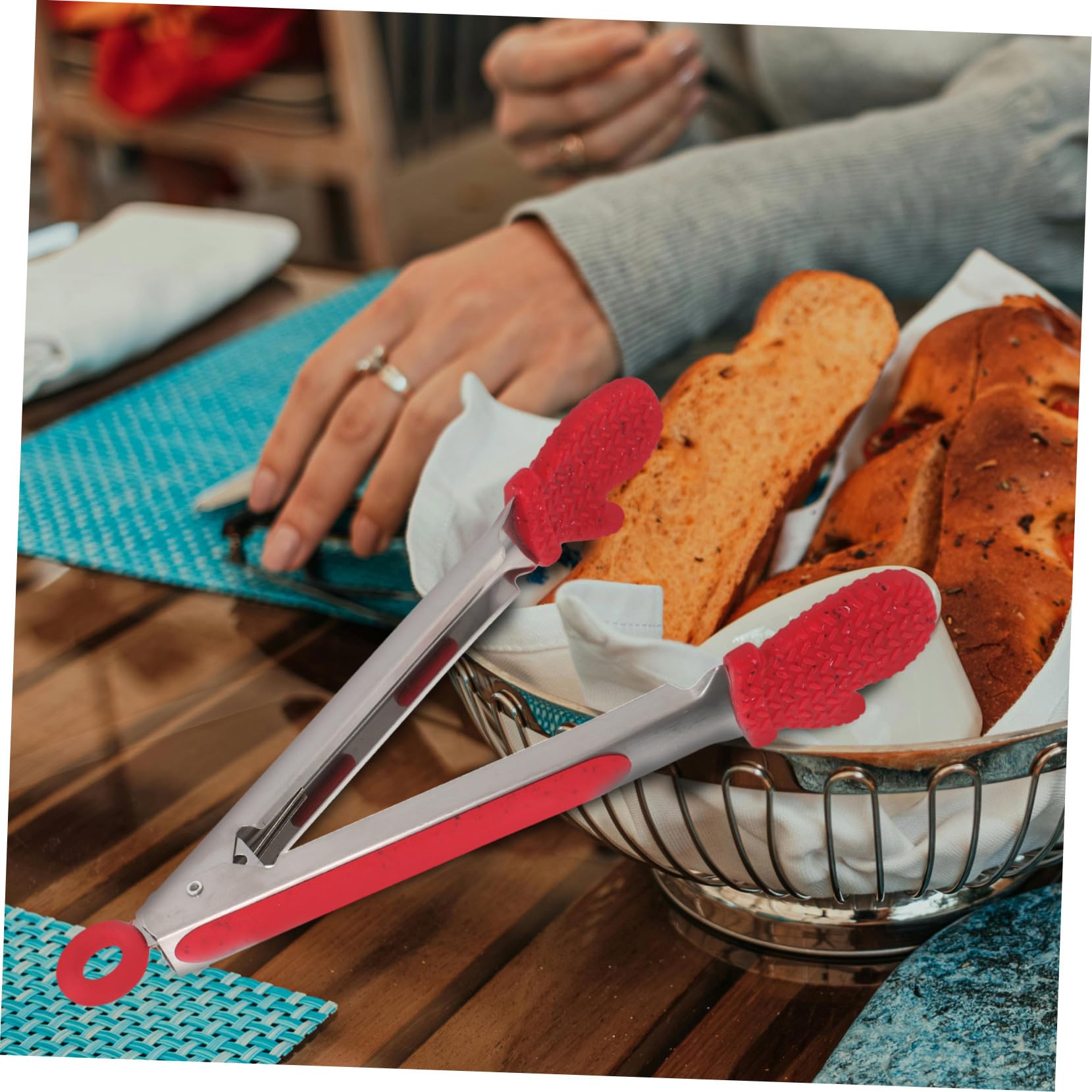 ERINGOGO Pince Alimentaire Inox Forme Noël Clip Cuisson Polyvalent pour Steak et Barbecue Résistant et Pratique