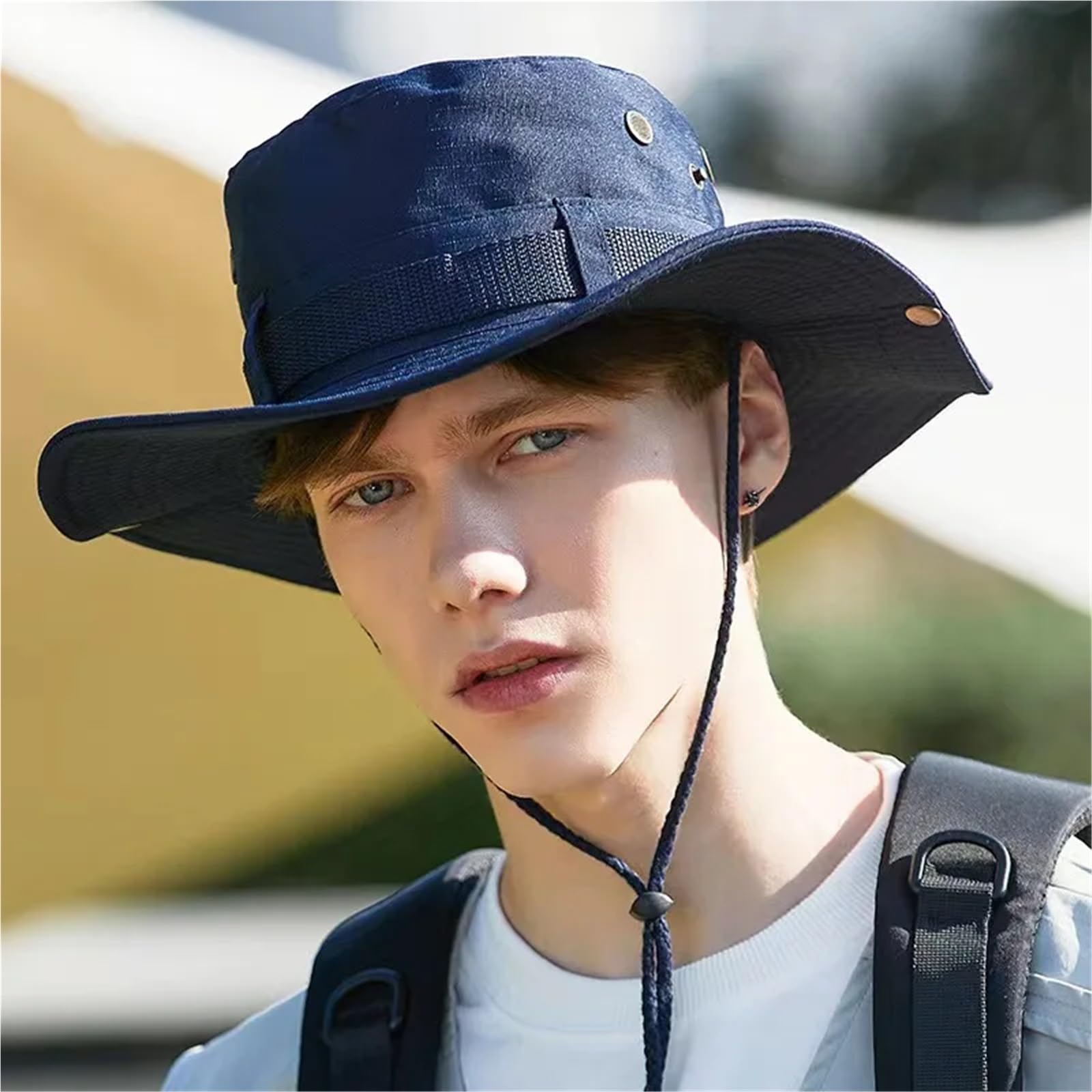 Berretto Da Pesca All'aperto Cappelli Sole For Uomo Protezione Anti-UV A Tesa Larga Cappello Pescatore Estivo For La Per Escursionismo
