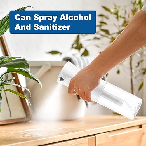 Miniatura 7 de Botella pulverizadora de niebla continua, paquete de 2 rociadores de agua ultra fina de 10.1 onzas para peinado, salones, limpieza, plantas,