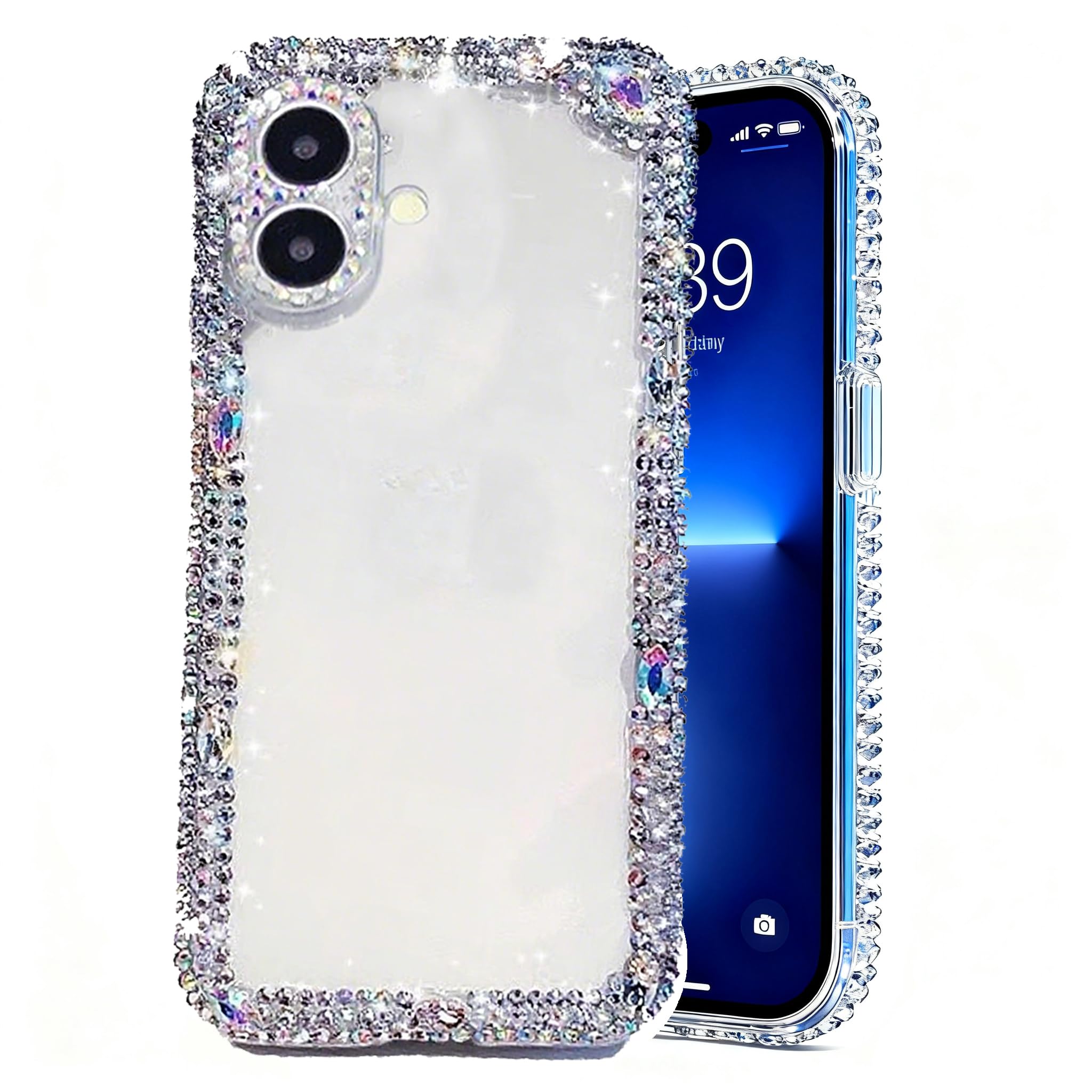 Amazon.co.jp: 対応 iphone16 ケース キラキラ ラインストーン フル