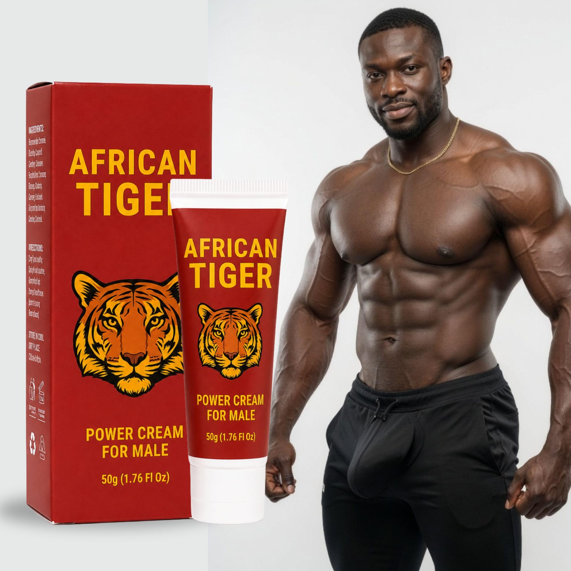 AFRICAN TIGER Power Cream For Male | Men's Performance Cream – Long Lasting Support Formula-image-35