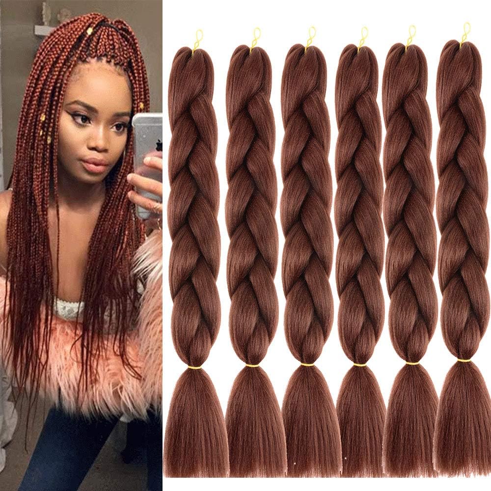 6pc/lot Ali Show Ombre Synthetic Braiding Hair Jumbo Braids Hair Braiding  Kanekalon Mambo Twist Synthetic Hair Extension (24 Inch, #33) - BigaMart
