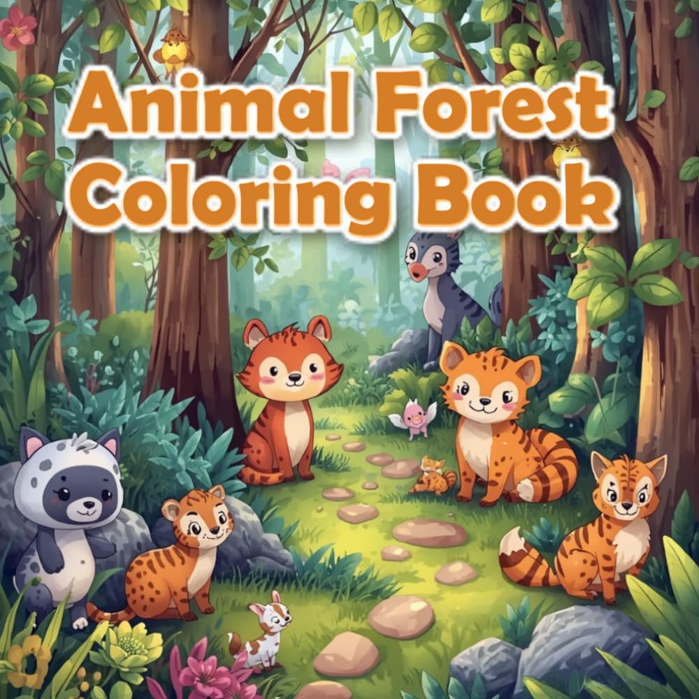 Animal Forest Coloring Book