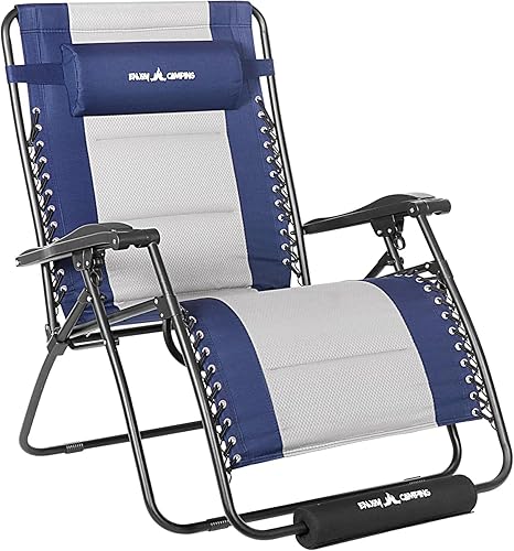 Miniatura 8 de Amopatio Silla de gravedad cero con portavasos para patio al aire libre con reposapiés y reposacabezas para interiores y exteriores, soporta 400