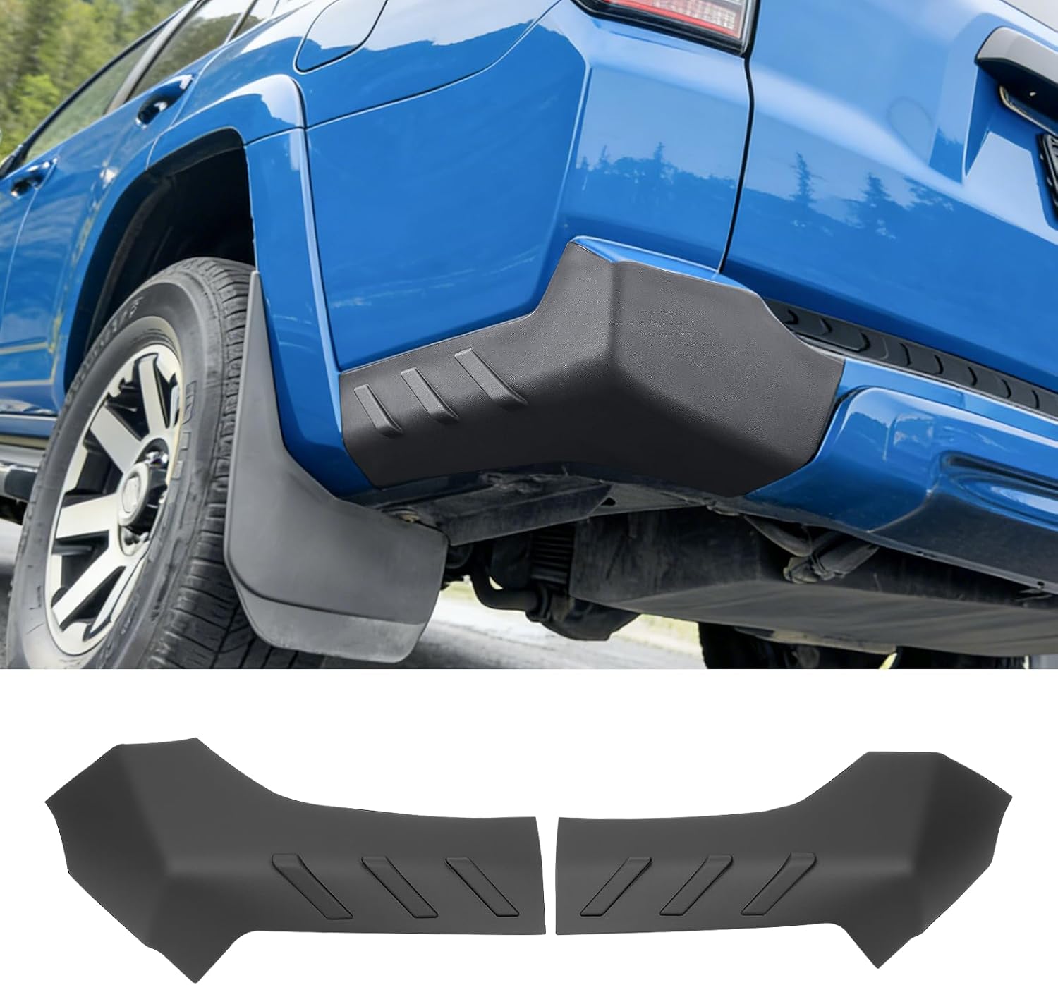 Rear Bumper Cover Fits for 2014-2024 Toyota 4Runner Bumper Protector Compatible with 4Runner Exterior Accessories Rear Bumper Corner Guard (Exclude TRD Sport Limited)