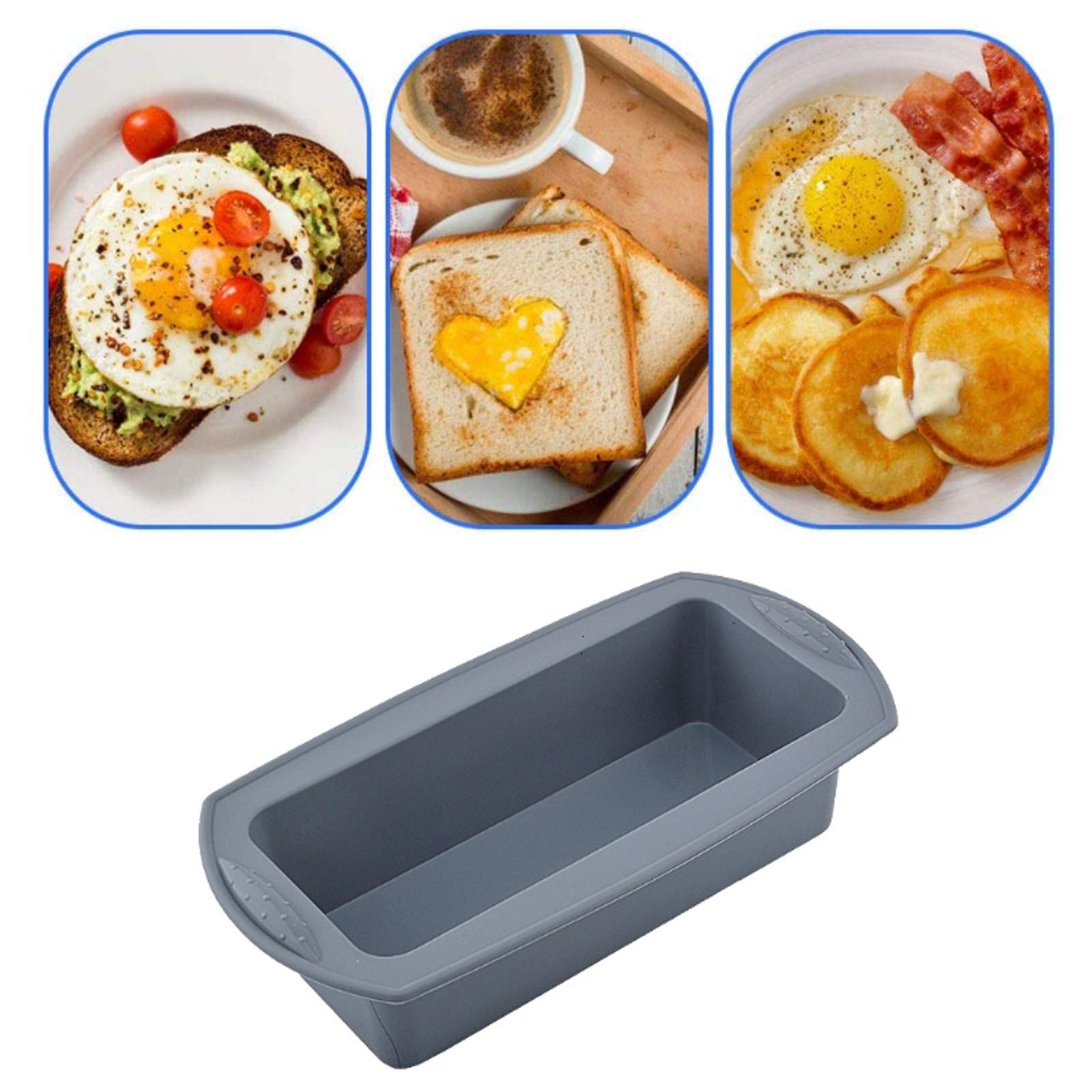 Stampo Pane In Silicone 2 Pezzi - 25x13.2x7cm, Antiaderente | Per Forno, Microonde E Tostapane - Foto 3