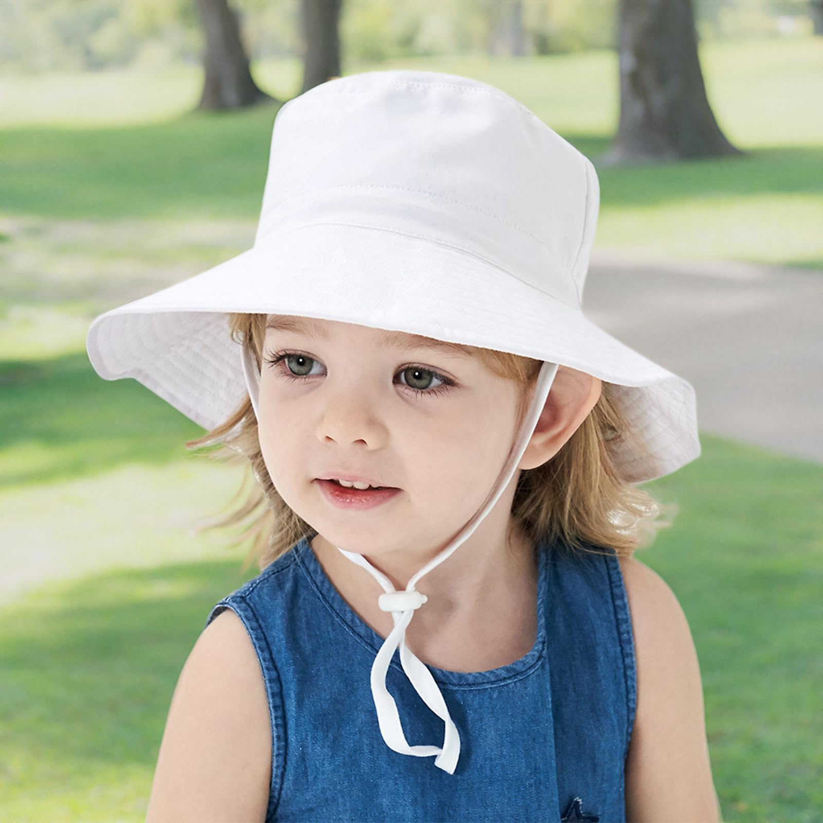 Sombrero de sol ajustable para bebé, para playa, verano, UPF 50+ para bebé, niña y niño