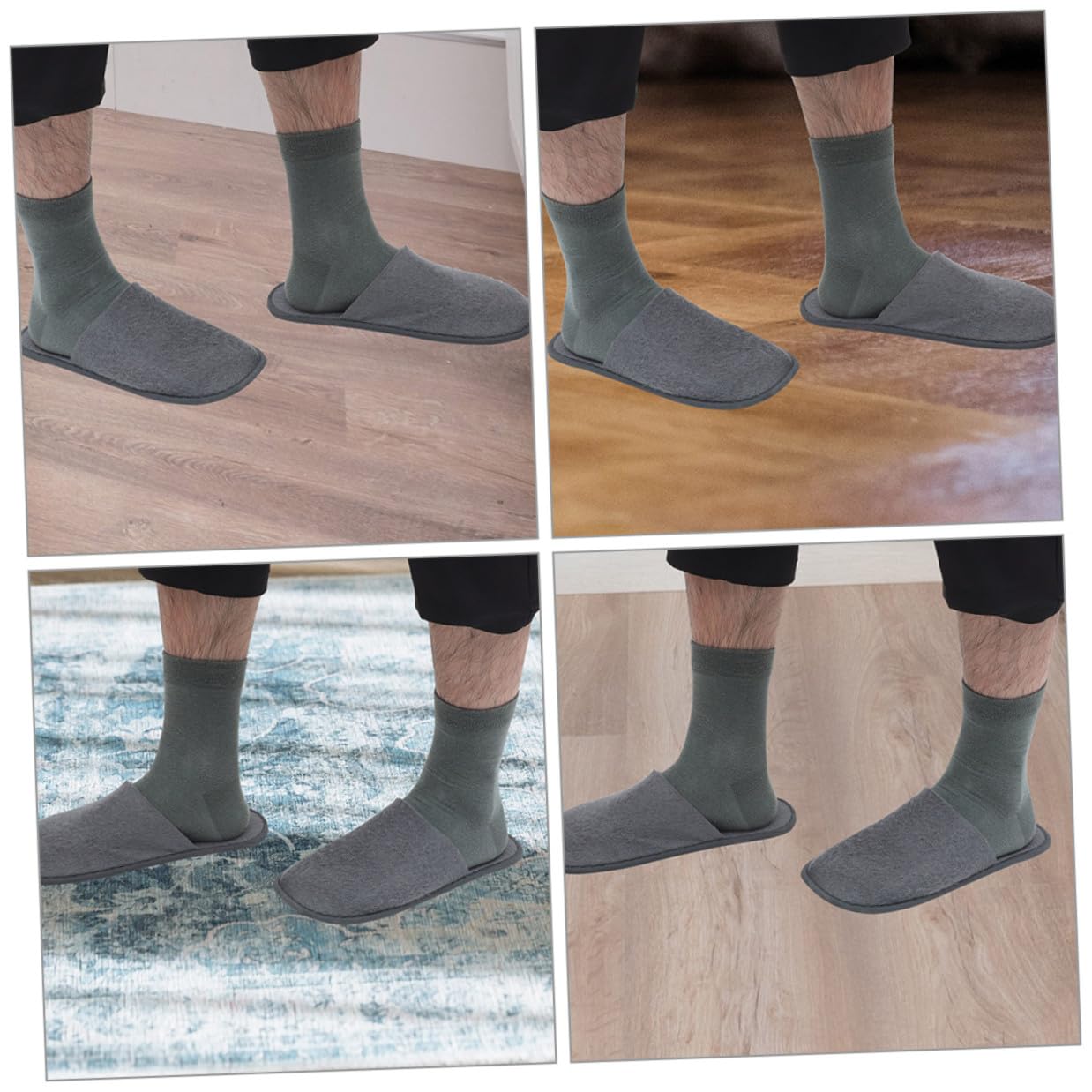 TEHAUX 20 Paia di Pantofole da Viaggio Monouso Leggere e Portatili Pantofole da Hotel e Spa Unisex Comode per Casa Soggiorno e Viaggi