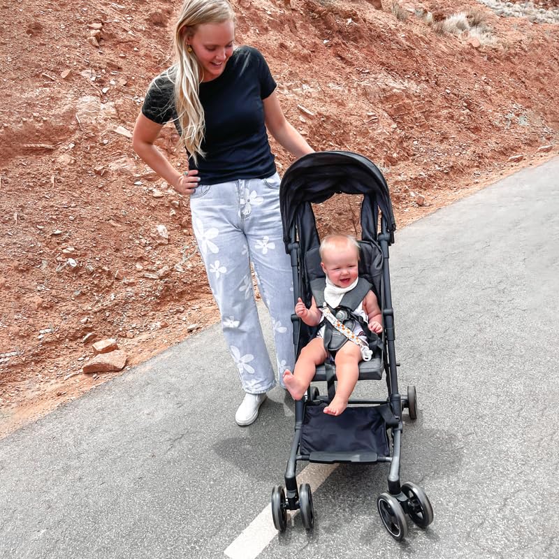 Miniatura 2 de Ringo Cochecito paraguas ultra compacto, cochecito de viaje ligero para bebés y niños pequeños, respaldo ajustable fácil de plegar y arnés de 5