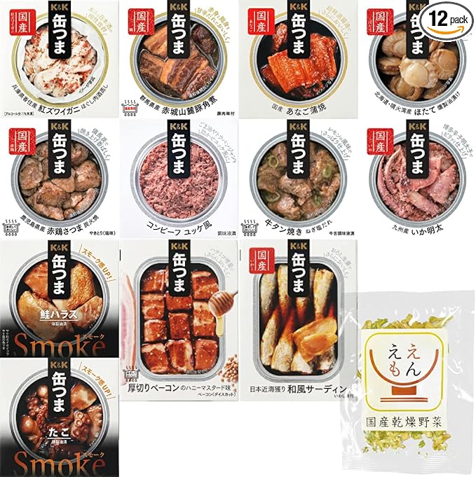 Amazon 缶つま プレミアム 缶詰 おつまみ 惣菜 12缶 詰め合わせ セット K K 缶詰め ギフト 備蓄用 非常食 保存食 2 12缶 ええもん広場 ええもん 肉の缶詰 瓶詰 通販