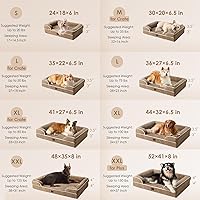 Vista 126 de EHEYCIGA - Cama ortopédica para perro grande, impermeable, de espuma viscoelástica y espuma tipo caja de huevos, bordes elevados, antideslizante