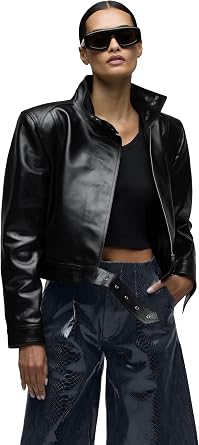 HUDSON Womens Brooks Nader Sarah Jane Leather Jacket