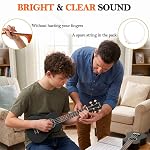 Kit Débutant Ukulélé Soprano Everjoys 21 pouces avec Sac de Gig, Accordeur, Médiators, Sangle, Cours en Ligne Gratuit, Apprentissage Rapide