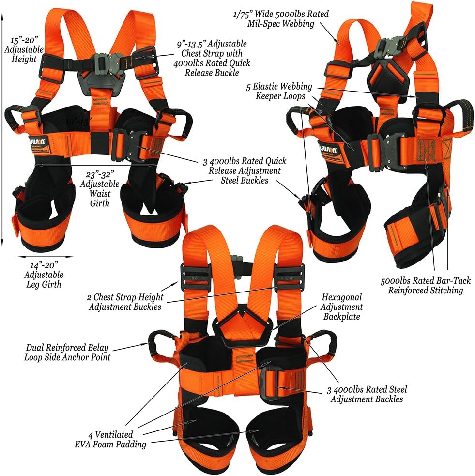 Fusion Climb Tactical Edition – Child Zip line Harness Adventure w/Dual Lanyard, Carabiner, Trolley, and Helmet for Outdoor Expanding, Zipline Belt Rappelling