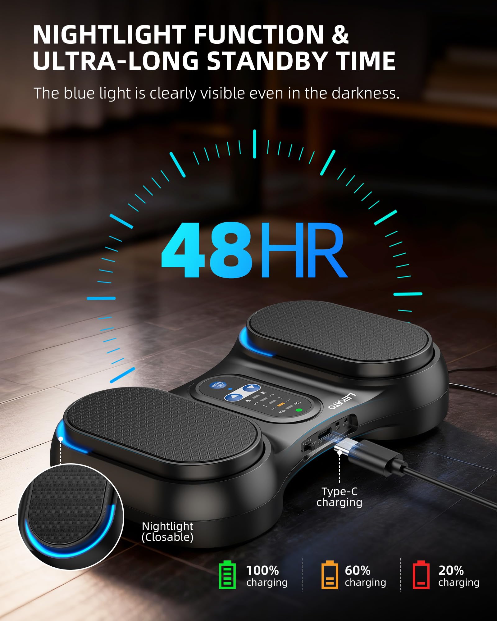 LEKATO Pedale Bluetooth per Svolta Pagina, Pedaliera Wireless, Interruttore a Pedale Ricaricabile