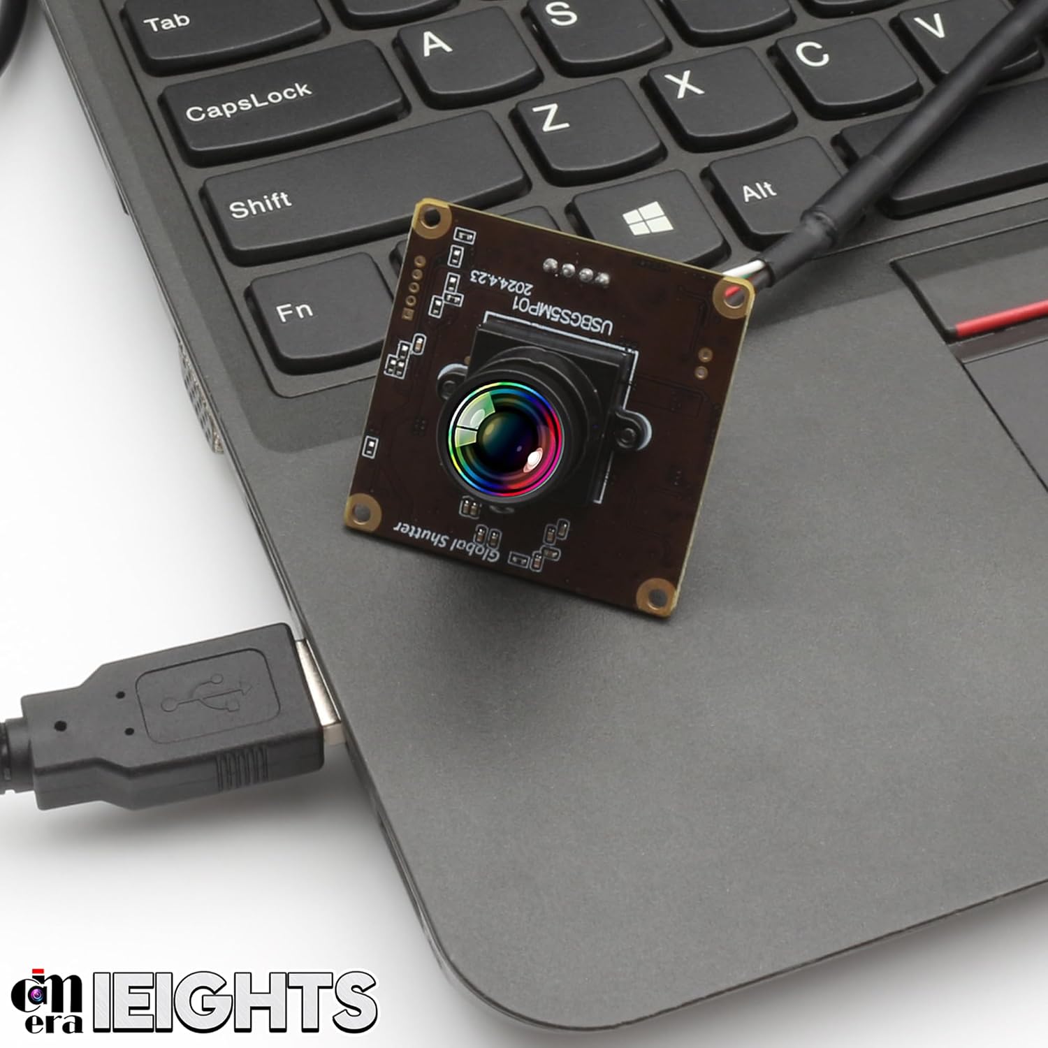 Webcamera usb 5mp Global Shutter USB Camera Module for Computer 60fps High Speed PC Camera Mini UVC USB2.0 Lightburn Camera for Laser Engraver Wide Angle Mini-Sized Webcam for Linux, Windows, Android