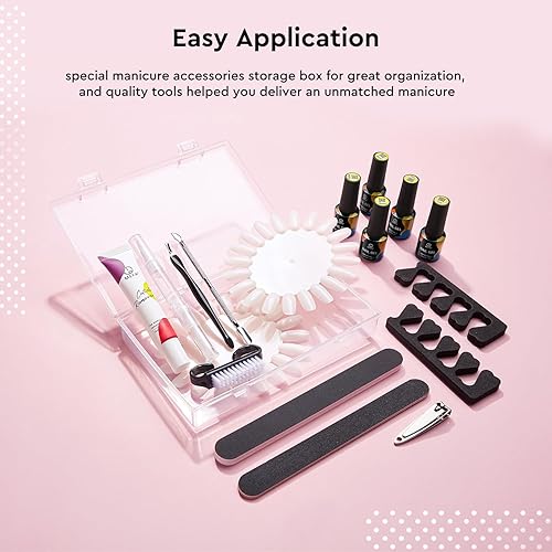 Miniatura 9 de MEFA Juego de esmaltes de uñas de gel de Navidad, edición limitada, 6 colores burdeos, rojo y verde oscuro, esmalte de gel con purpurina, esmalte de