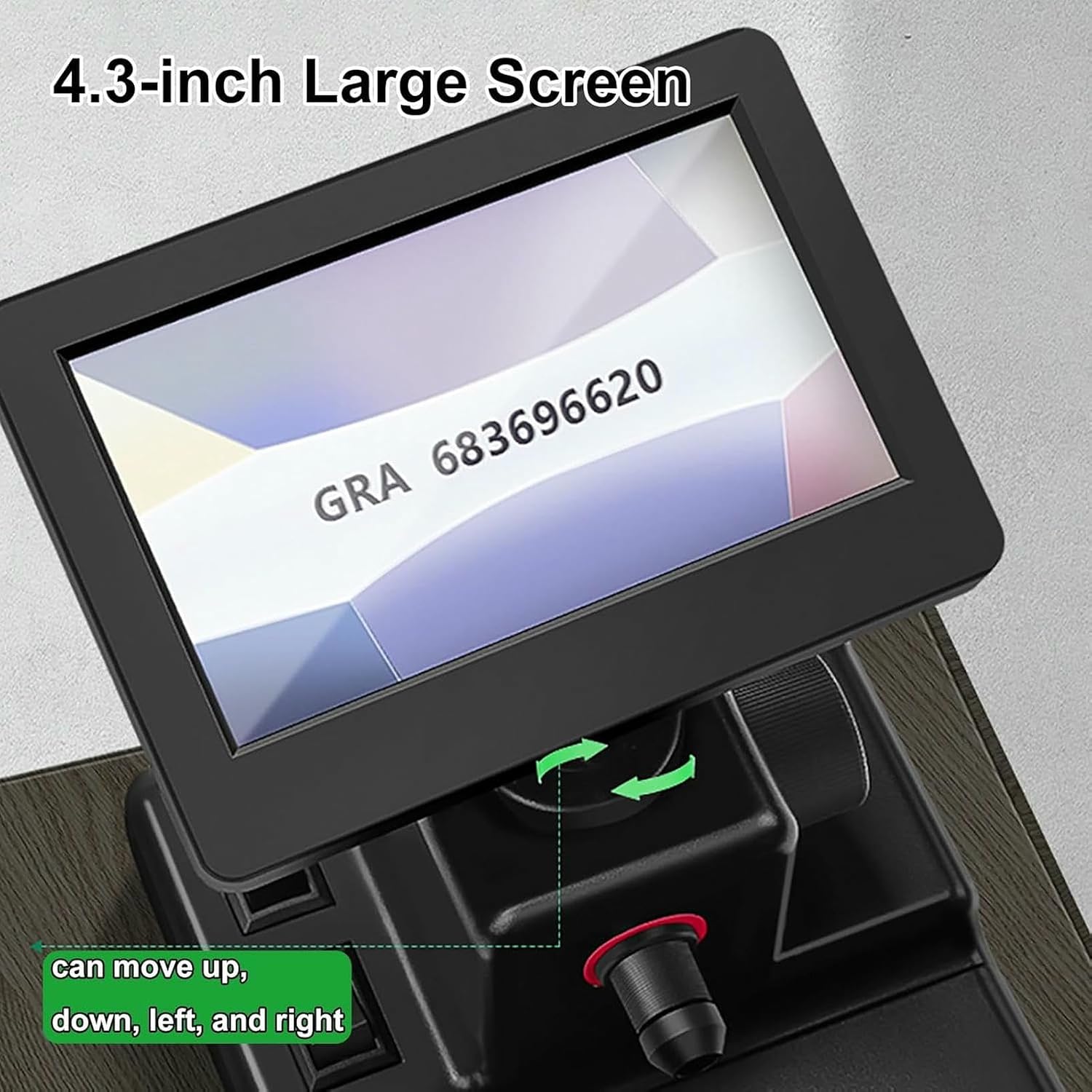 Diamond Girdle Viewer, Digital Microscope with LED Fill Light, can be 360° Rotatable and High-Definition Zoom, for Jewelry Inspection