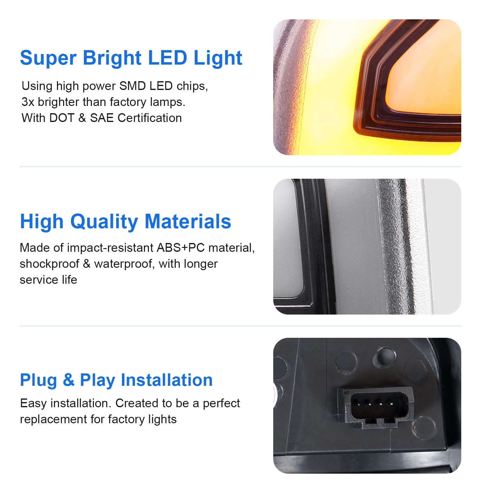 Amazon.com: SHINEFIT LED Tow Mirror Light Compatible with 2021