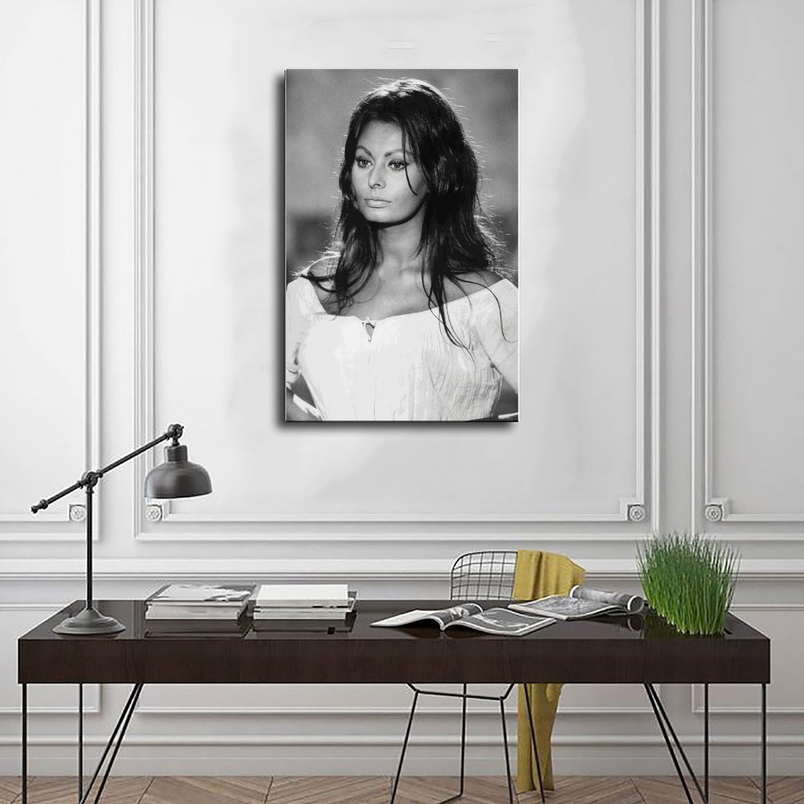 Attore Sophia Loren 39 poster di tela per camera da letto, sport, paesaggio, ufficio, decorazione della stanza, cornice regalo, 40 x 60 cm