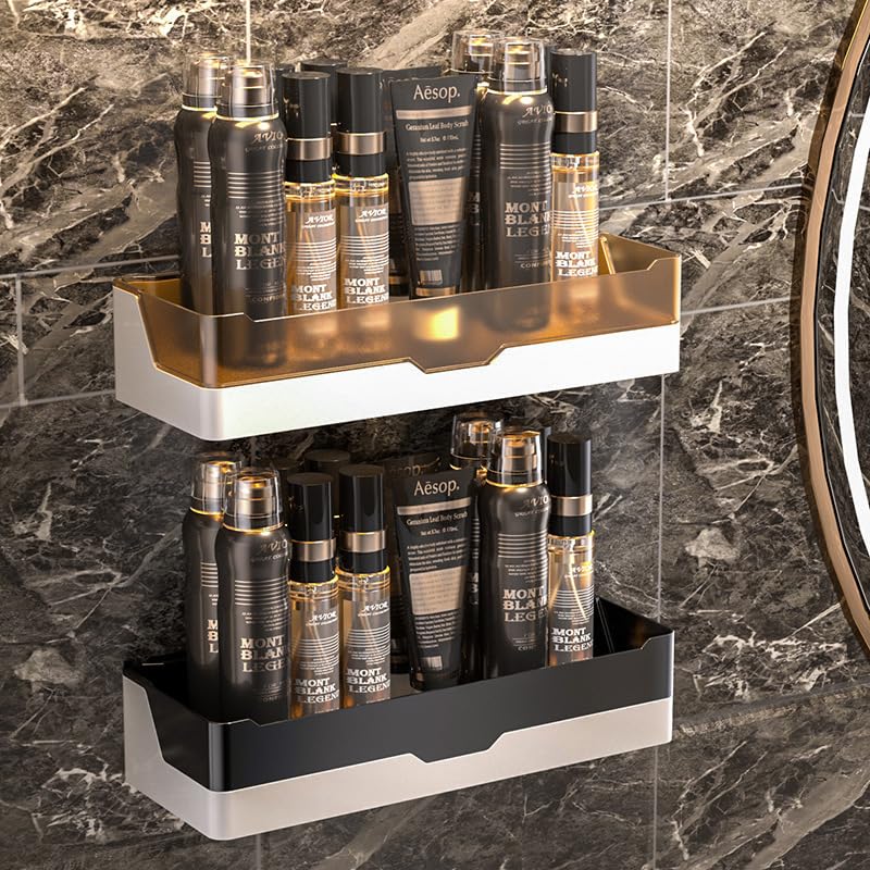 TORMUND Wall Mounted Adhesive Bathroom Shelf/Shampoo, Conditioner, Cosmetic, Bathroom Accessories Storage Wall Organizer Bathroom Shelves 3