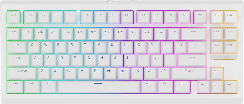 【未開封】EPOMAKER G84 ホワイト（Creamy Jade） Amazon | EPOMAKER G84 80% RGBゲーミングメカニカルキーボード 2.4GHz