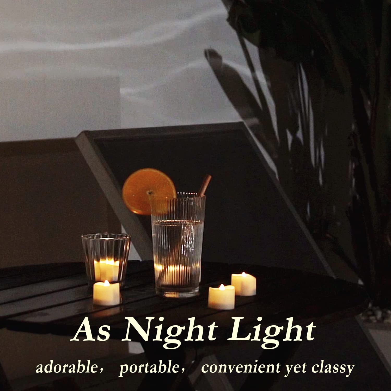 AMAGIC Flameless LED Tea Light Candles, Battery Operated LED Candles, Flickering Tealight Candles for Seasonal & Festival Celebration, Warm White, Pack of 24 3