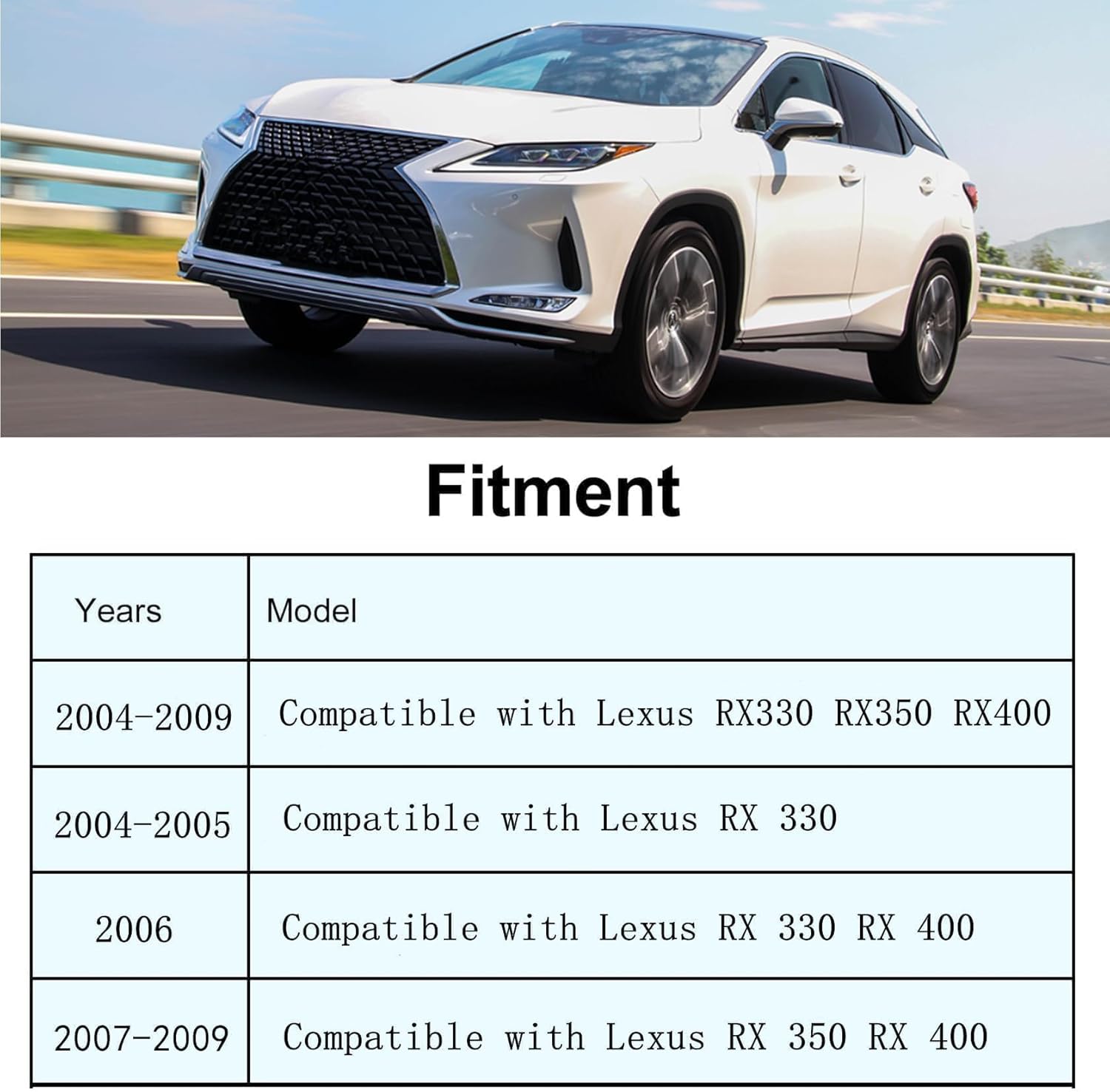 FZJDSD Gray Driver Side Bottom Replacement Leather Seat Cover Compatible with Lexus RX330 RX350 RX400 2004 2005 2006 2007 2008 2009