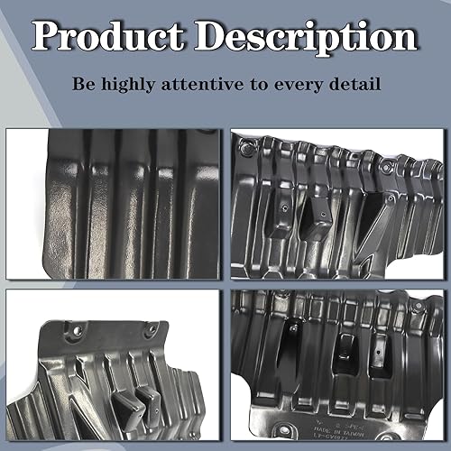 Miniatura 4 de CarPartsDepot Protector contra salpicaduras del motor delantero para Chevy Silverado GMC Sierra 2500 3500 2011-2019 2011-2019 GM1228166