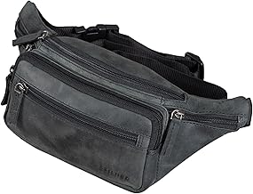 STILORD “Zion” Marsupio in Pelle Vintage Moderno Uomo Donna Borsa a Vita in Cuoio Vero Borsello con Cerniere Resistente alla Moda ;Colore:seppia - marrone